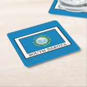 South Dakota Rechteckiger Pappuntersetzer (angewinkelt)