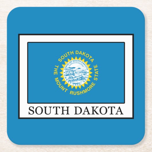 South Dakota Rechteckiger Pappuntersetzer (Vorderseite)