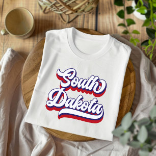 South Dakota Red White and Blue Vintag T - Shirt