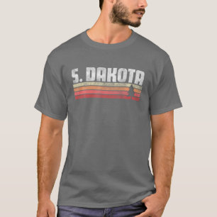 South Dakota Retro Style Vintager 70er 80er 90S Ge T-Shirt