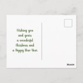 South Dakota Ring Necked Fasan Weihnachten Postkarte (Rückseite)