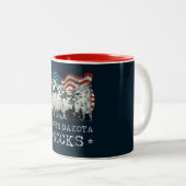 South Dakota Rocks Mount Rushmore Souvenir USA Zweifarbige Tasse (VorderseiteRechts)
