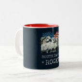 South Dakota Rocks Mount Rushmore Souvenir USA Zweifarbige Tasse (Vorderseite Links)