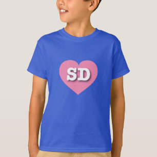 South Dakota - Rosa Herz - I Liebe SD T-Shirt