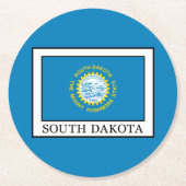 South Dakota Runder Pappuntersetzer (Vorderseite)