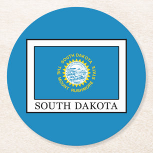 South Dakota Runder Pappuntersetzer