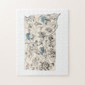 South Dakota Shaped Vintag Picture Map Puzzle (Vertikal)