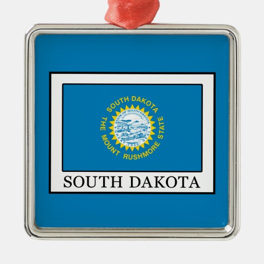South Dakota Silbernes Ornament (Vorne)