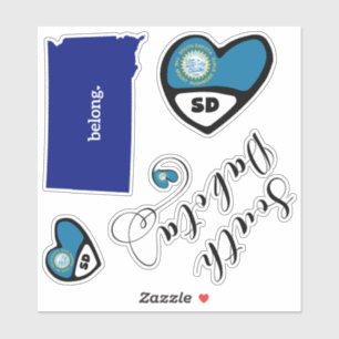 South Dakota Staat, Blatt Die Aufkleber schneiden