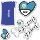 South Dakota Staat, Blatt Die Aufkleber schneiden (Vorderseite)