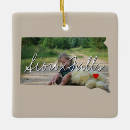 South Dakota Staat Foto Einfügung und Ortsname Keramikornament