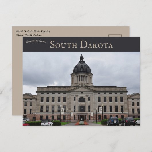South Dakota Staat Hauptstadt Pierre South Dakota Postkarte (Vorne/Hinten)