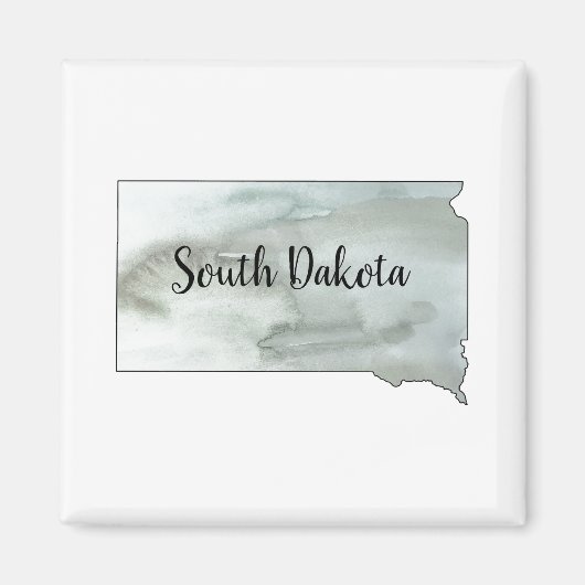 South Dakota Staat Kontur Malerei Magnet (Vorne)