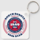 South Dakota Staat Schlüsselanhänger (Rückseite)