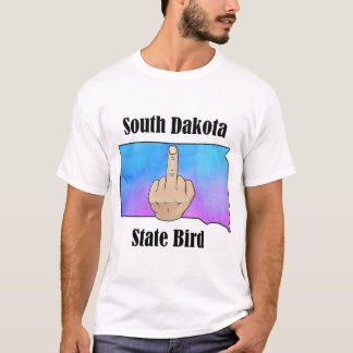 South Dakota Staat Vogel T - Shirt Mittelfinger