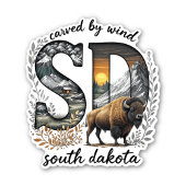 South Dakota State Aufkleber | Bison Wilderness Ar