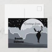 South Dakota State Beautiful Misty Greys  Postkarte (Vorne/Hinten)
