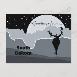 South Dakota State Beautiful Misty Greys Postkarte