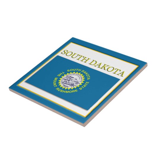 South Dakota State Flag Design Tile Fliese (Seite)