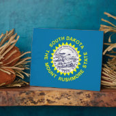 South Dakota State Flag Plaque Fotoplatte (Seite)