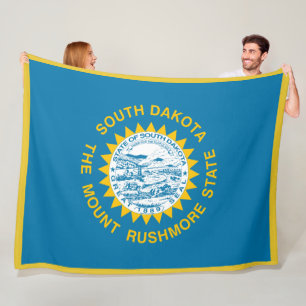 South Dakota State Flag Print Patriota Fleecedecke