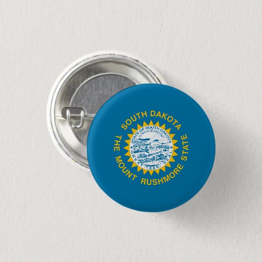 South Dakota State Flag USA Button (Vorne & Hinten)