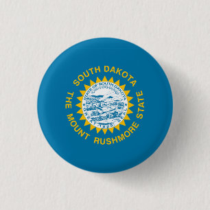 South Dakota State Flag USA Button