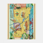 South Dakota State Postkarten-Wurf Fleecedecke (Vorderseite)