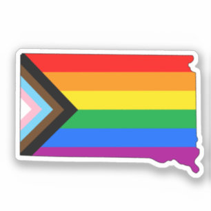 South Dakota State Pride LGBTQ Progress Pride Aufkleber