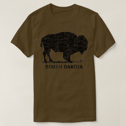 South Dakota und American Buffalo Bison  T-Shirt (Design vorne)