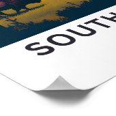 South Dakota United Staaten Travel Print Poster (Ecke)