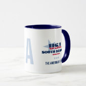 South Dakota USA 1889 Personalisiert Tasse (VorderseiteRechts)