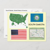 South Dakota, USA Postkarte (Vorne/Hinten)