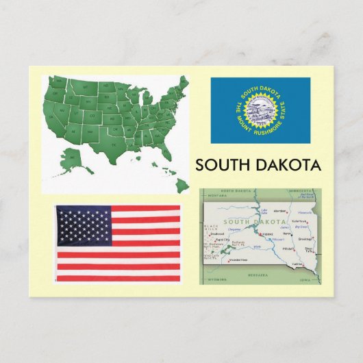 South Dakota, USA Postkarte (Vorderseite)