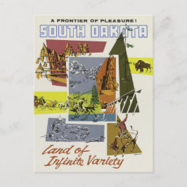 South Dakota USA Vintage Reise Postkarte