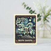 South Dakota | Vincent Van Gogh Inspiriert Postkarte (Stehend Vorderseite)