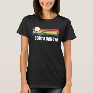 South Dakota Vintag Sunset 80er Retro Summer Staat T-Shirt