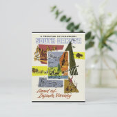 South Dakota Vintage Travel Poster Postkarte (Stehend Vorderseite)