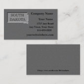 South Dakota Visitenkarte geschnitzten Stein Look (Vorne/Hinten)