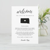 South Dakota Wedding Welcome Letter & Itinerary (Stehend Vorderseite)