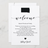 South Dakota Wedding Welcome Letter & Itinerary Programm (Vorne/Hinten)