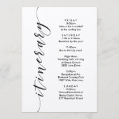 South Dakota Wedding Welcome Letter & Itinerary Programm (Rückseite)