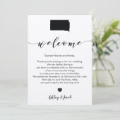 South Dakota Wedding Welcome Letter & Itinerary Programm (Stehend Vorderseite)