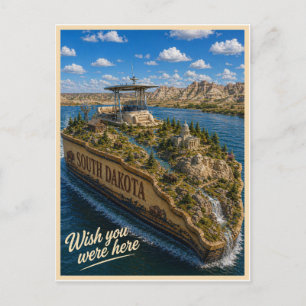South Dakota Wish You Were Here State Serie Postkarte