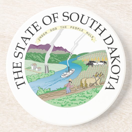 South Dakota-Zeichen Getränkeuntersetzer (Vorne)