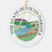 South Dakota-Zeichen Keramik Ornament (Links)