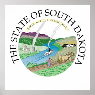 South Dakota-Zeichen Poster