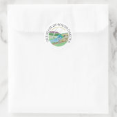 South Dakota-Zeichen Runder Aufkleber (Tasche)