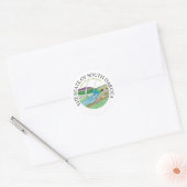 South Dakota-Zeichen Runder Aufkleber (Umschlag)