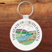 South Dakota-Zeichen Schlüsselanhänger (Vorderseite)